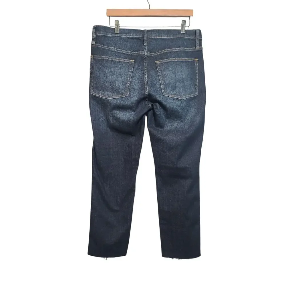 J Crew 9 Vintage Slim Straight Jeans 32 EUC Medium Wash Cotton Blend